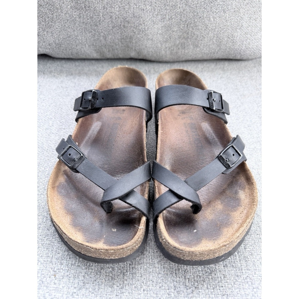 Birkenstock Mayari Black Birko-Flor Sandals EU 39 US Women 8 8.5 Comfort - Picture 2 of 14